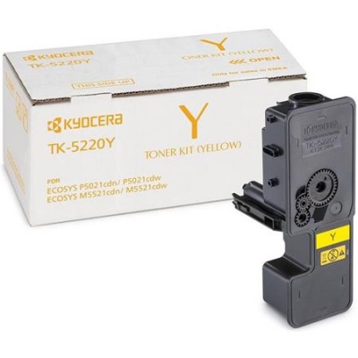 TK5220Y Lézertoner P5021cdn, P5021cdw, M5521cdn, M5521cdw nyomtatókhoz, KYOCERA, sárga, 1,2k